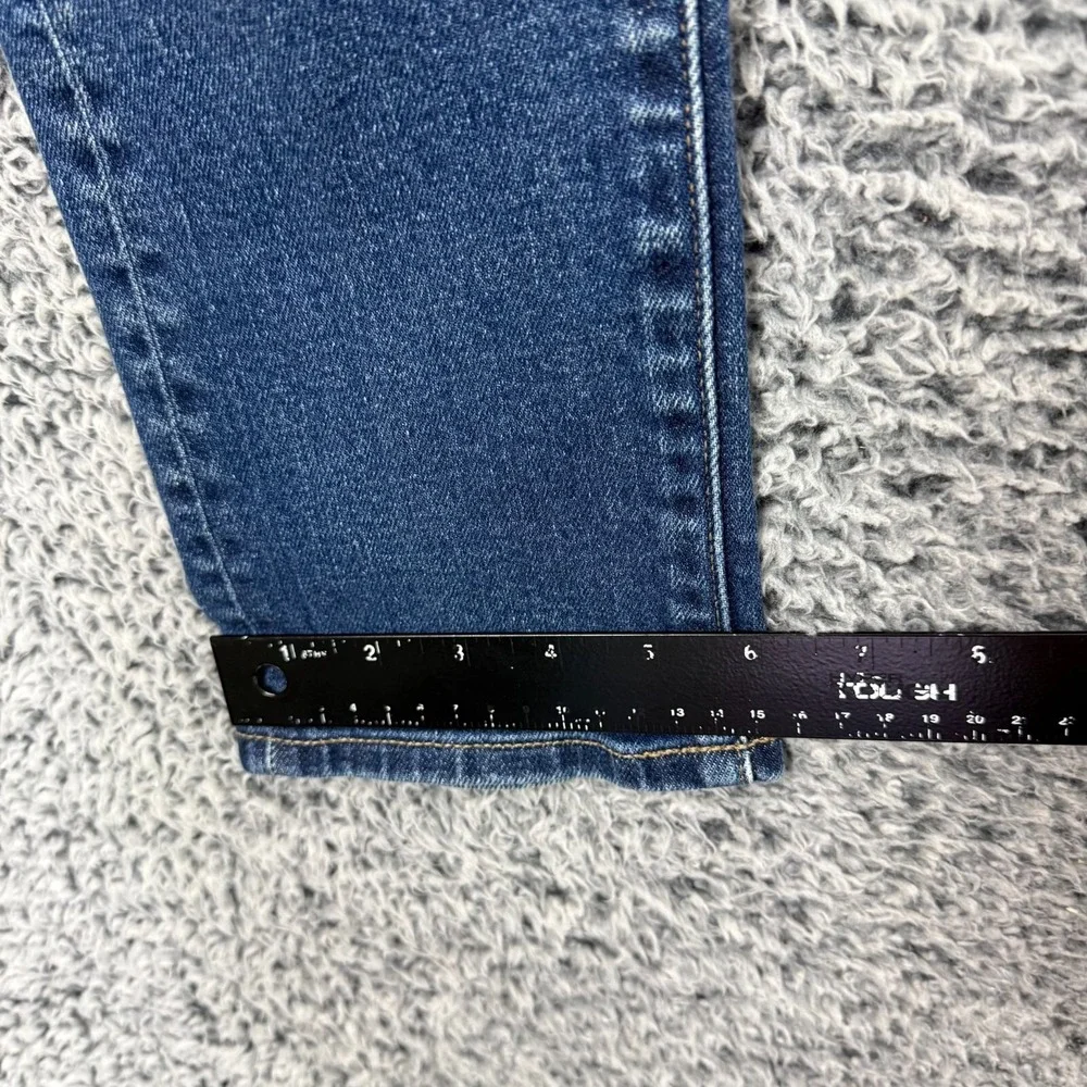Uniqlo Selvedge Jeans Mens 31x32 Blue Dark Denim Slim Straight Faded Whiskers - Picture 11 of 15